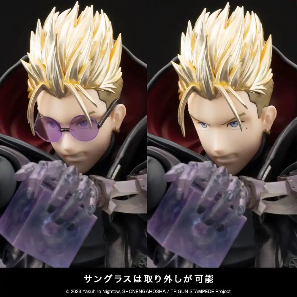 Trigun Stampede ARTFXJ kip 1/8 Vash the Stampede The Gunman in Black Ver. 22 cm fotografija proizvoda