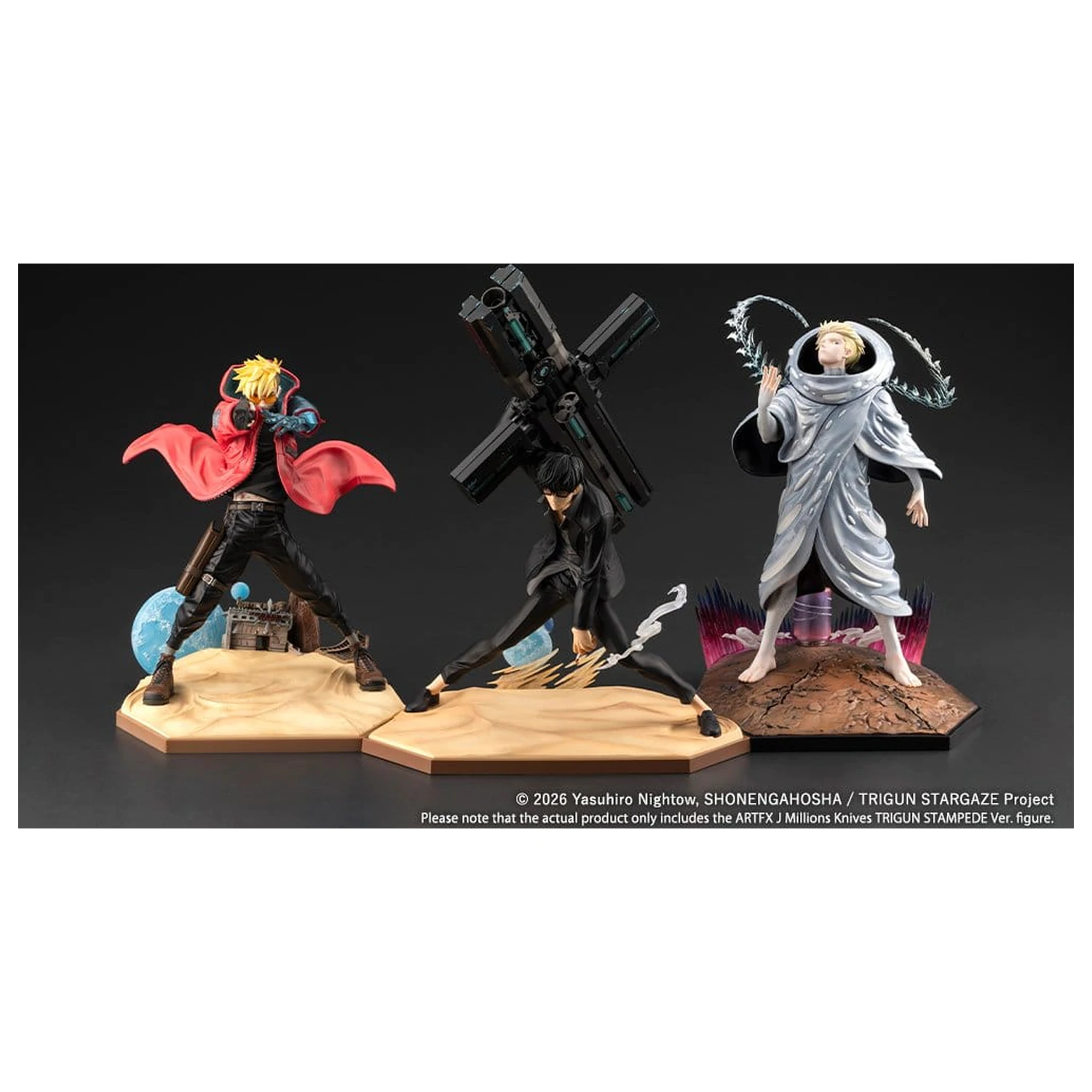 Trigun Stargaze ARTFXJ Statua 1/8 Millions Knives Trigun Stampede Ver. 24 cm fotografija proizvoda