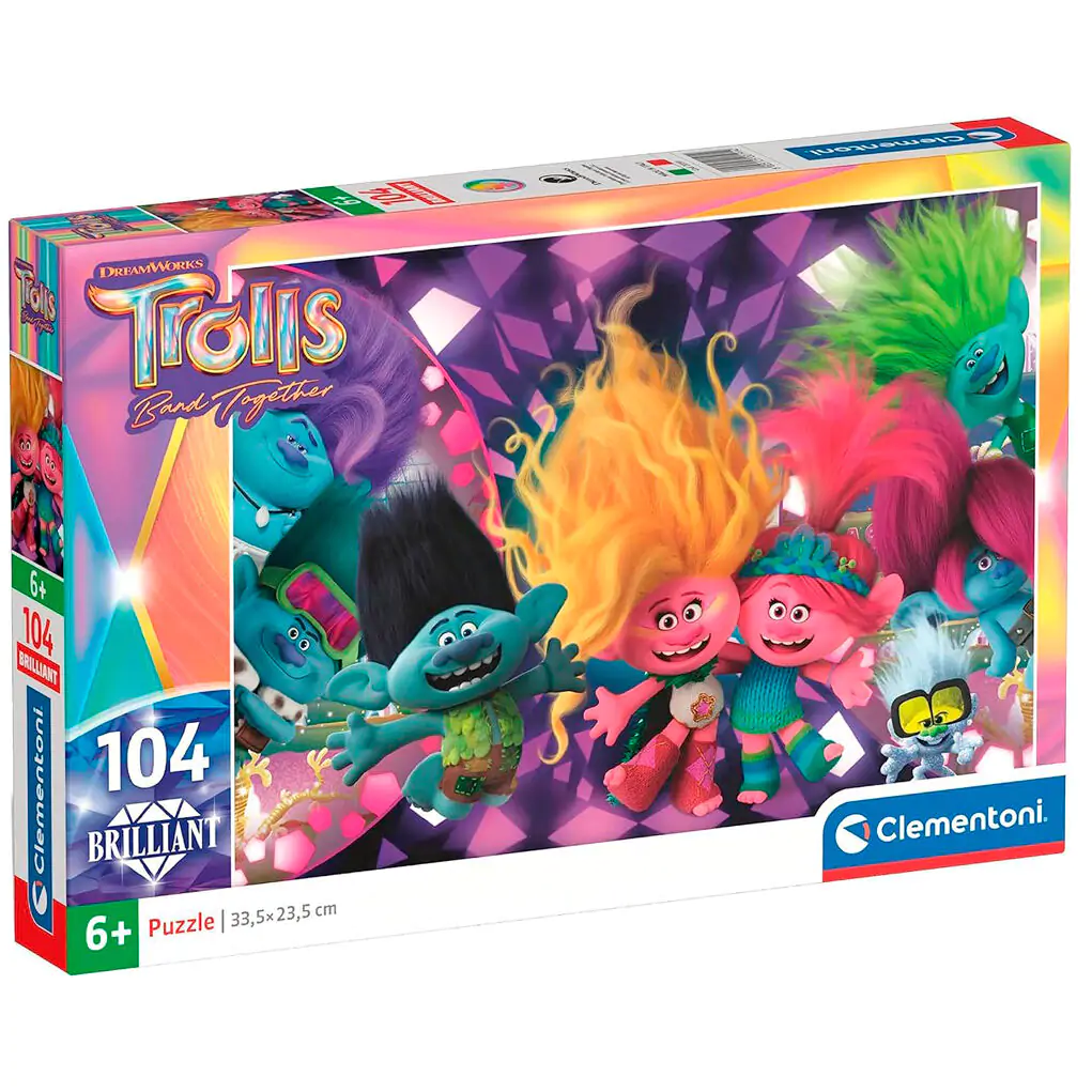 Trolls puzzle 104 komada fotografija proizvoda