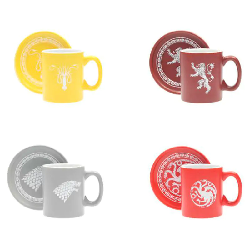 Game of Thrones emblems set 4 mini espresso šalice set fotografija proizvoda
