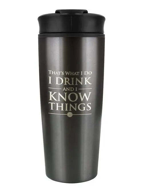 Game of Thrones I Drink And I Know Things putna šalica fotografija proizvoda