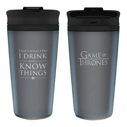 Game of Thrones I Drink And I Know Things putna šalica fotografija proizvoda