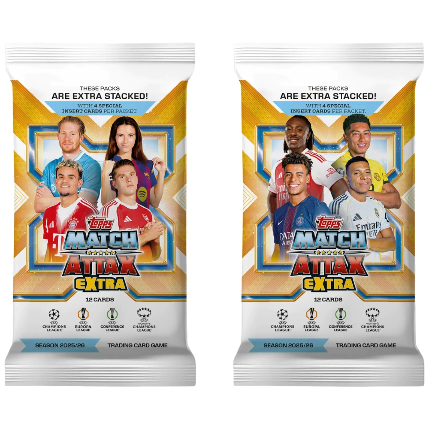 UEFA Champions League Match Attax Extra Trading Cards 2025/26 Booster pakiranje fotografija proizvoda