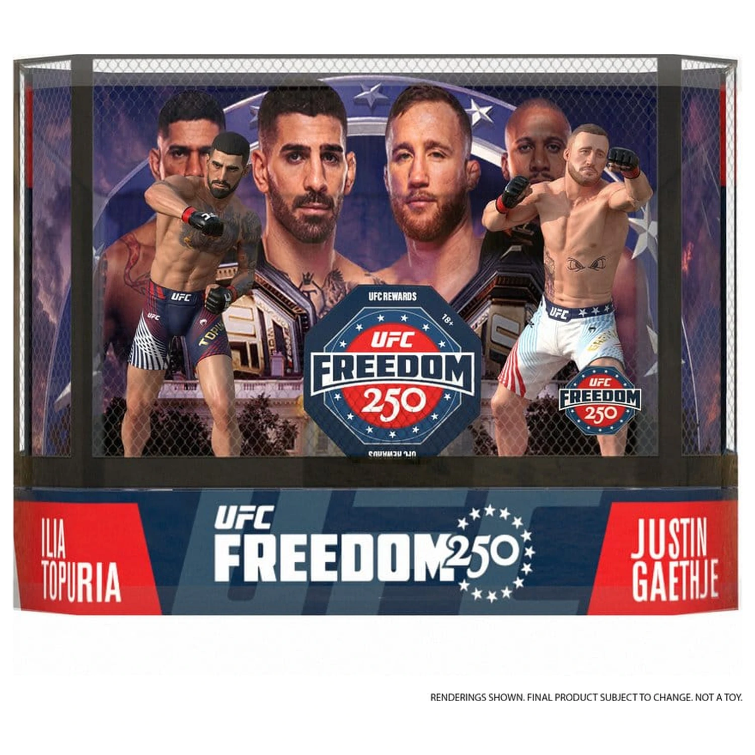 UFC McFarlane’s SportsPicks akcijske figure pakiranje od 2 komada Ilia Topuria vs Justin Gaethje (Freedom 250) 18 cm fotografija proizvoda