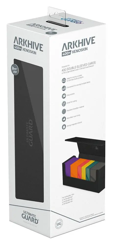 Ultimate Guard Arkhive 400+ XenoSkin jednobojni crni spremnik za kartice fotografija proizvoda