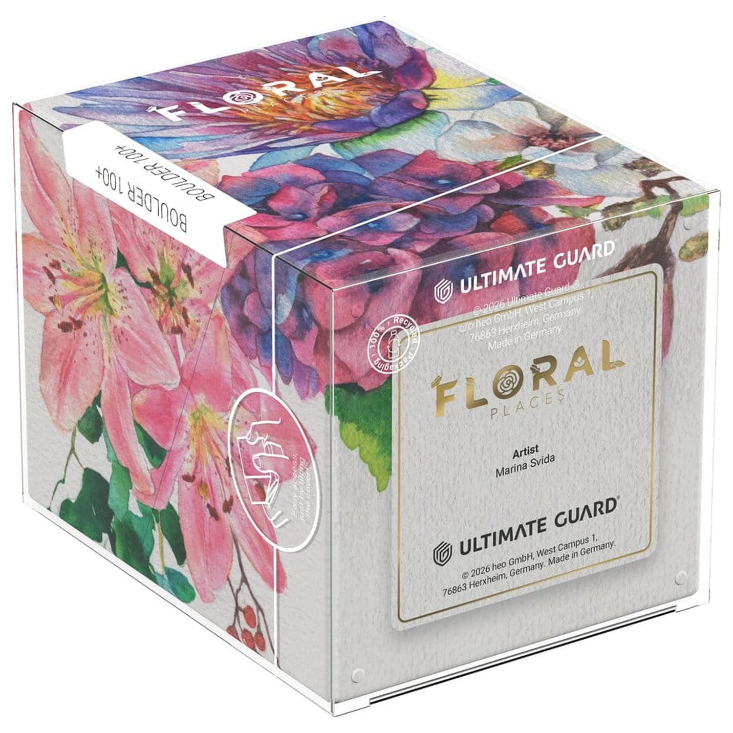 Ultimate Guard RTE Boulder 100+ Floral Places - Lotus Bloom kutija za špil fotografija proizvoda