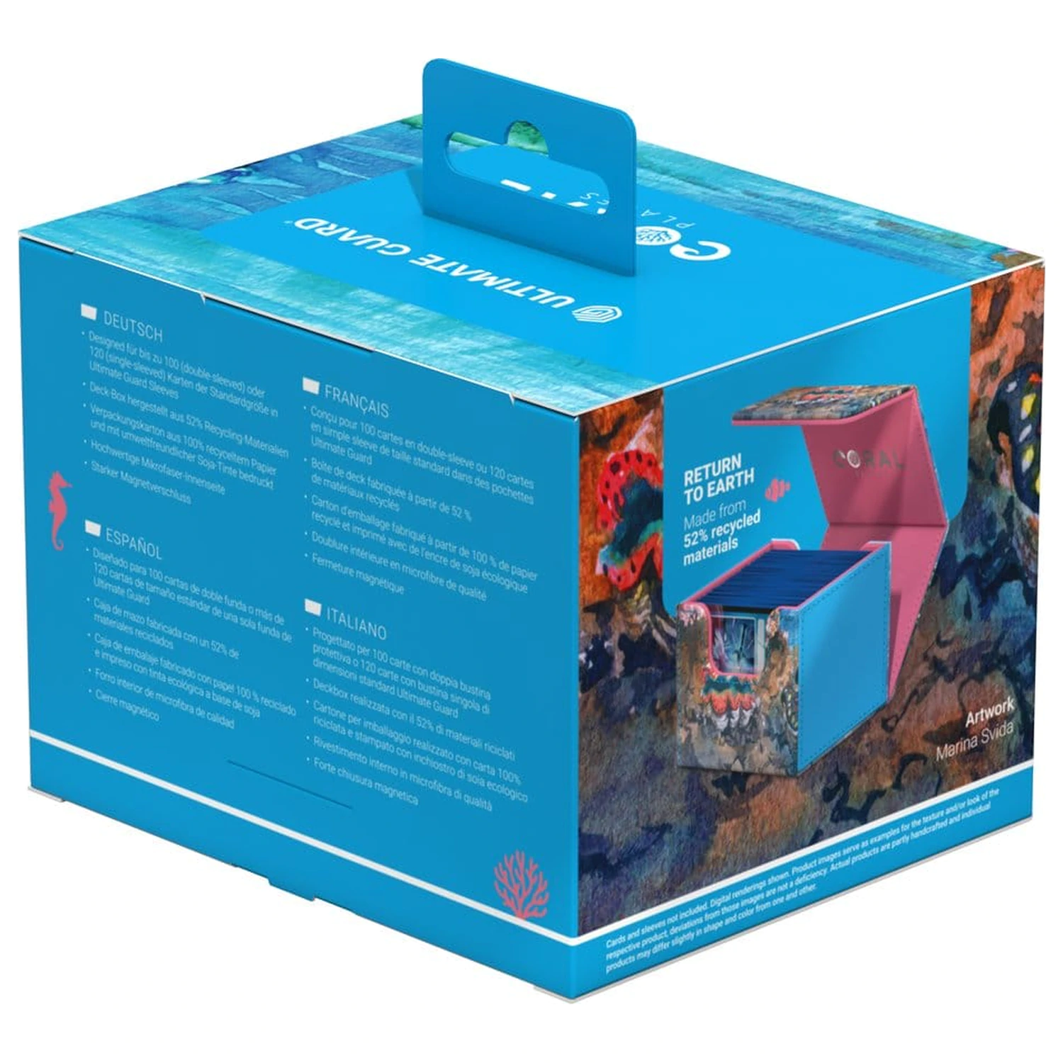 Ultimate Guard Sidewinder 100+ Xenoskin "Coral Places" - Seablue Hush fotografija proizvoda