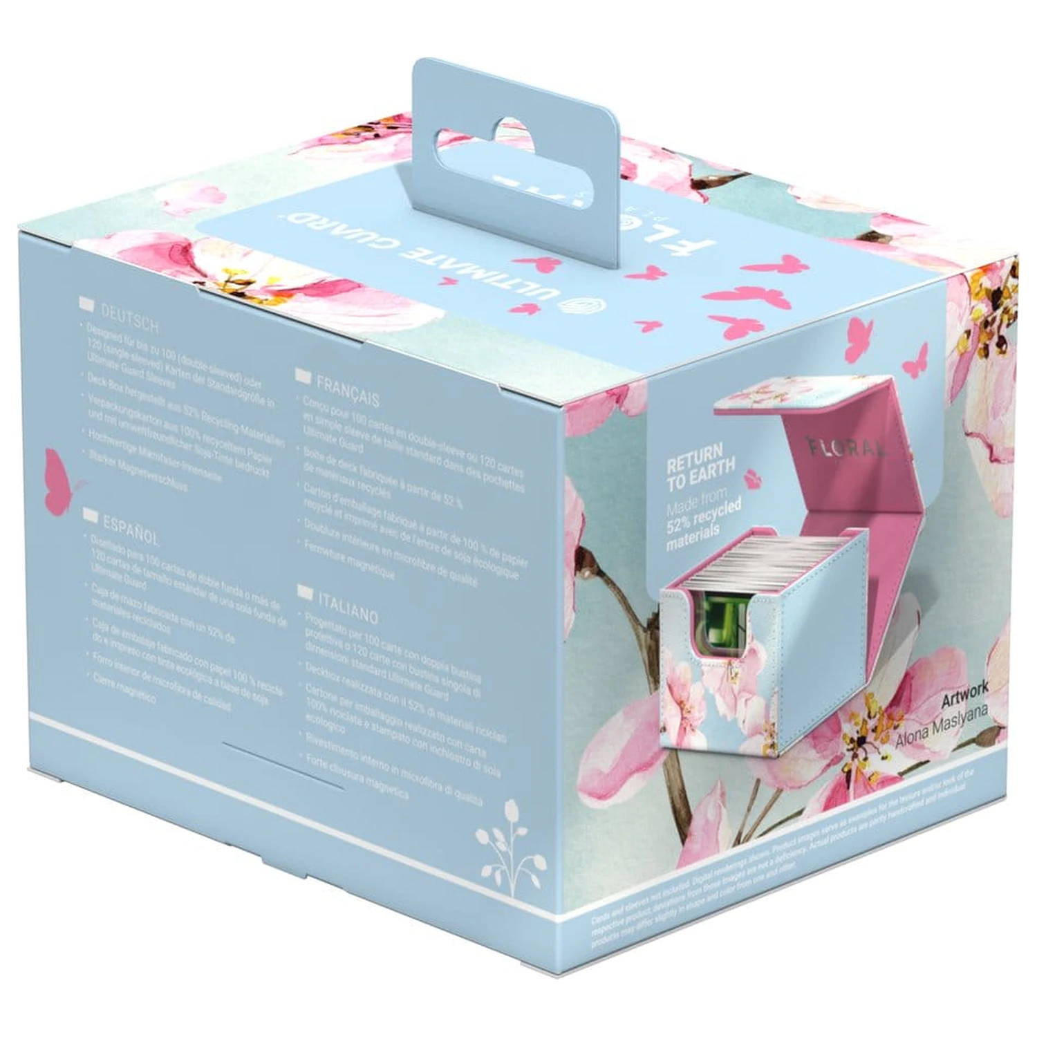 Ultimate Guard Sidewinder 100+ Xenoskin "Floral Places" - Cherry Blossom fotografija proizvoda