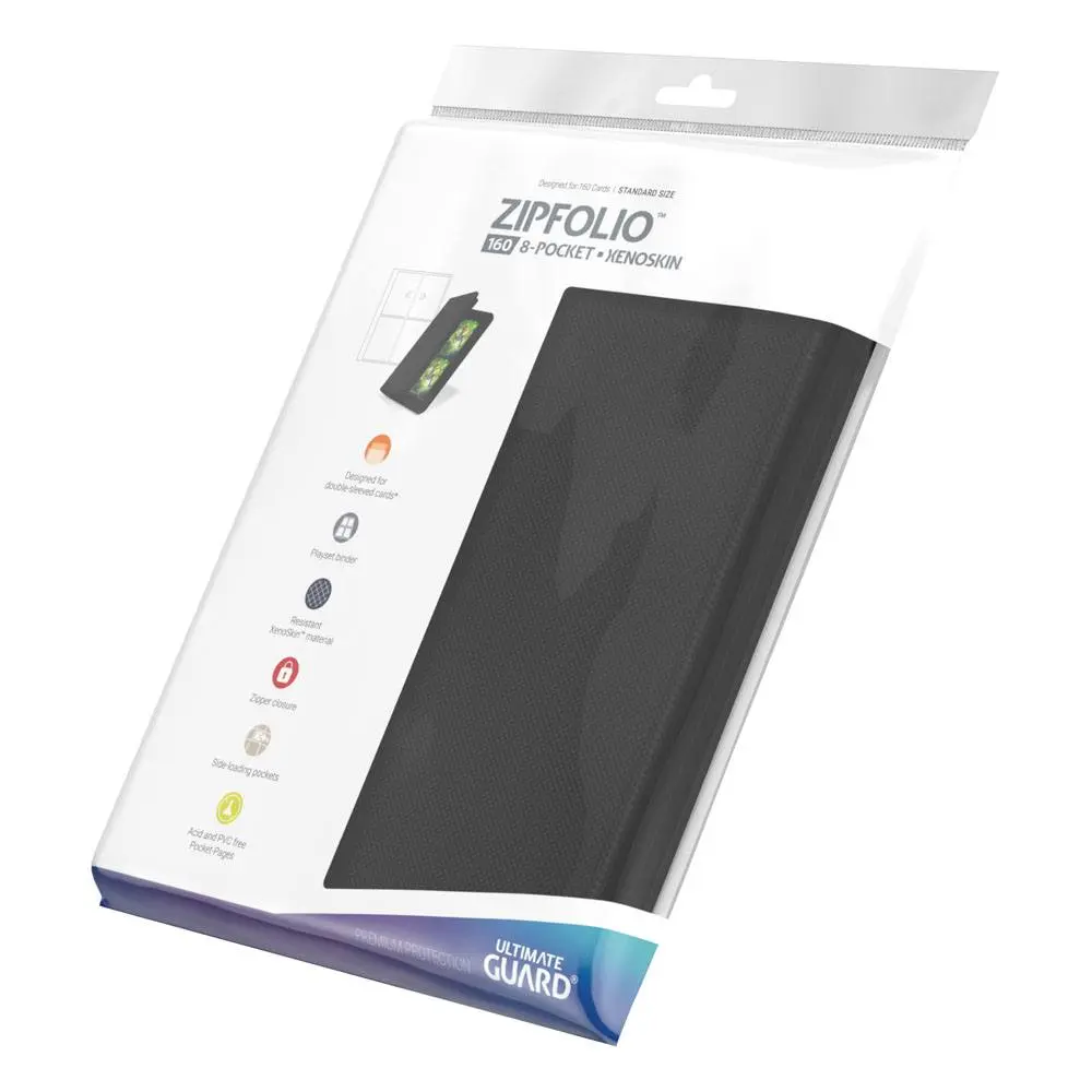 Ultimate Guard Zipfolio 160 - 8-džepni XenoSkin crni fotografija proizvoda