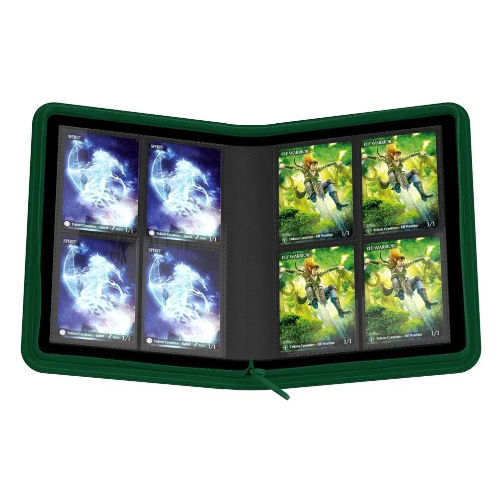Ultimate Guard Zipfolio 160 - 8-džepni XenoSkin zeleni album s patentnim zatvaračem fotografija proizvoda