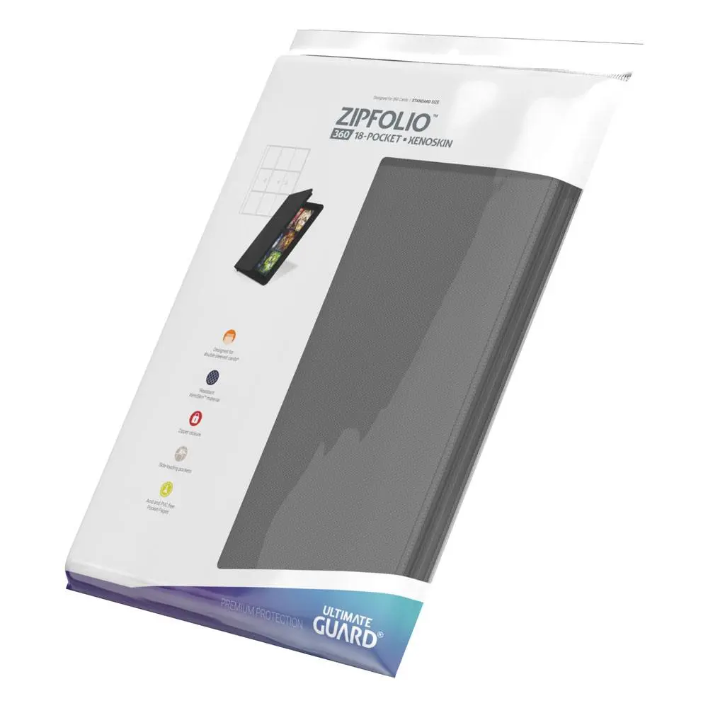 Ultimate Guard Zipfolio 360 - 18-džepni XenoSkin sivi fotografija proizvoda