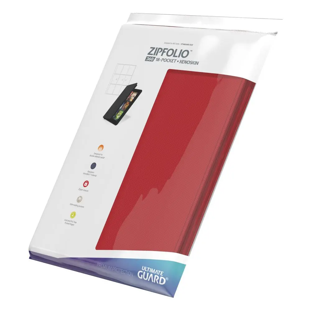 Ultimate Guard Zipfolio 360 - 18-džepni XenoSkin crveni fotografija proizvoda