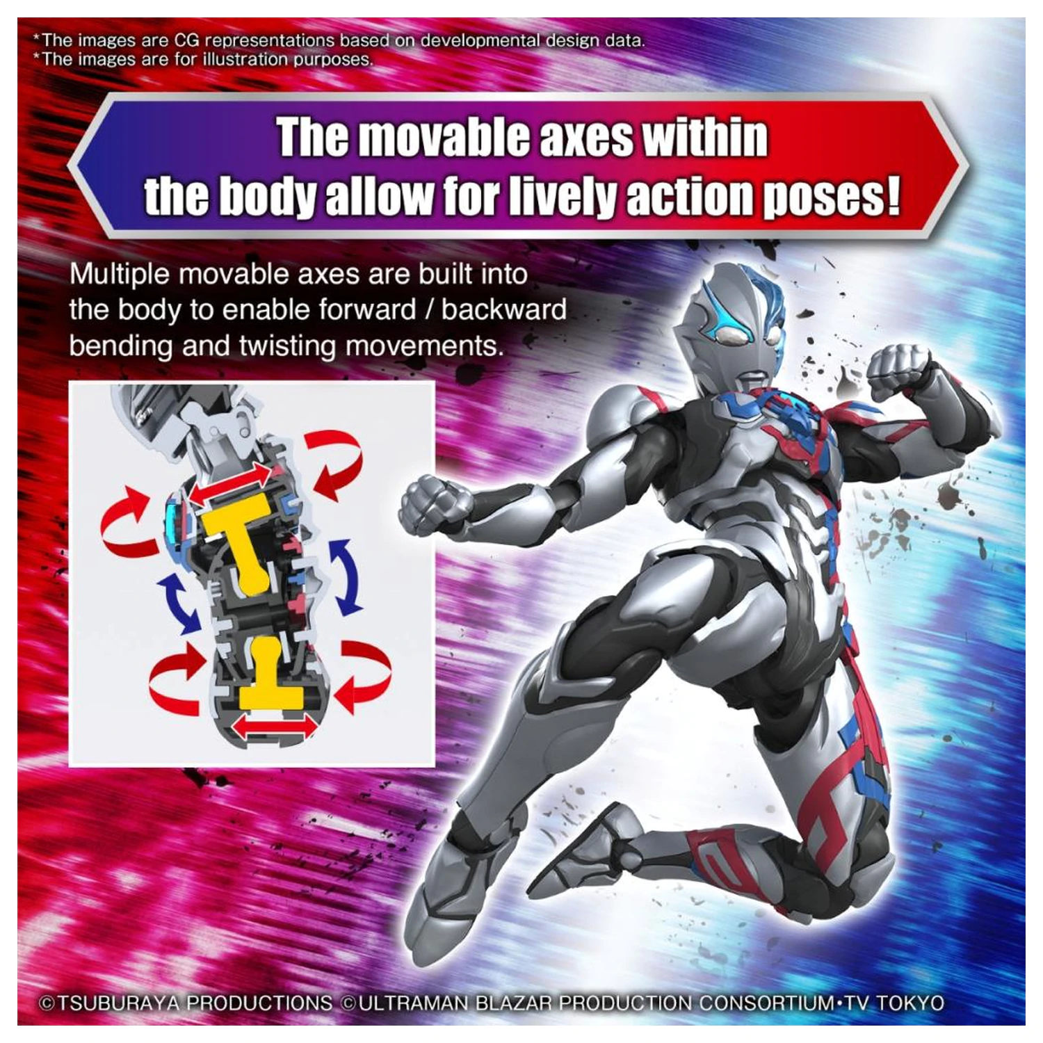 Ultraman Figure-Rise Standard Ultraman Blazar Model Komplet fotografija proizvoda