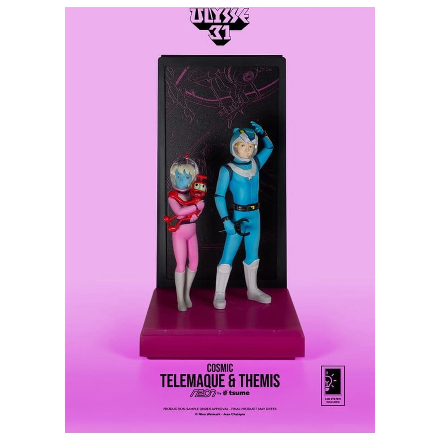 Ulysse 31 Neon figura 1/9 Telemachus & Themis Cosmic Version 20 cm fotografija proizvoda