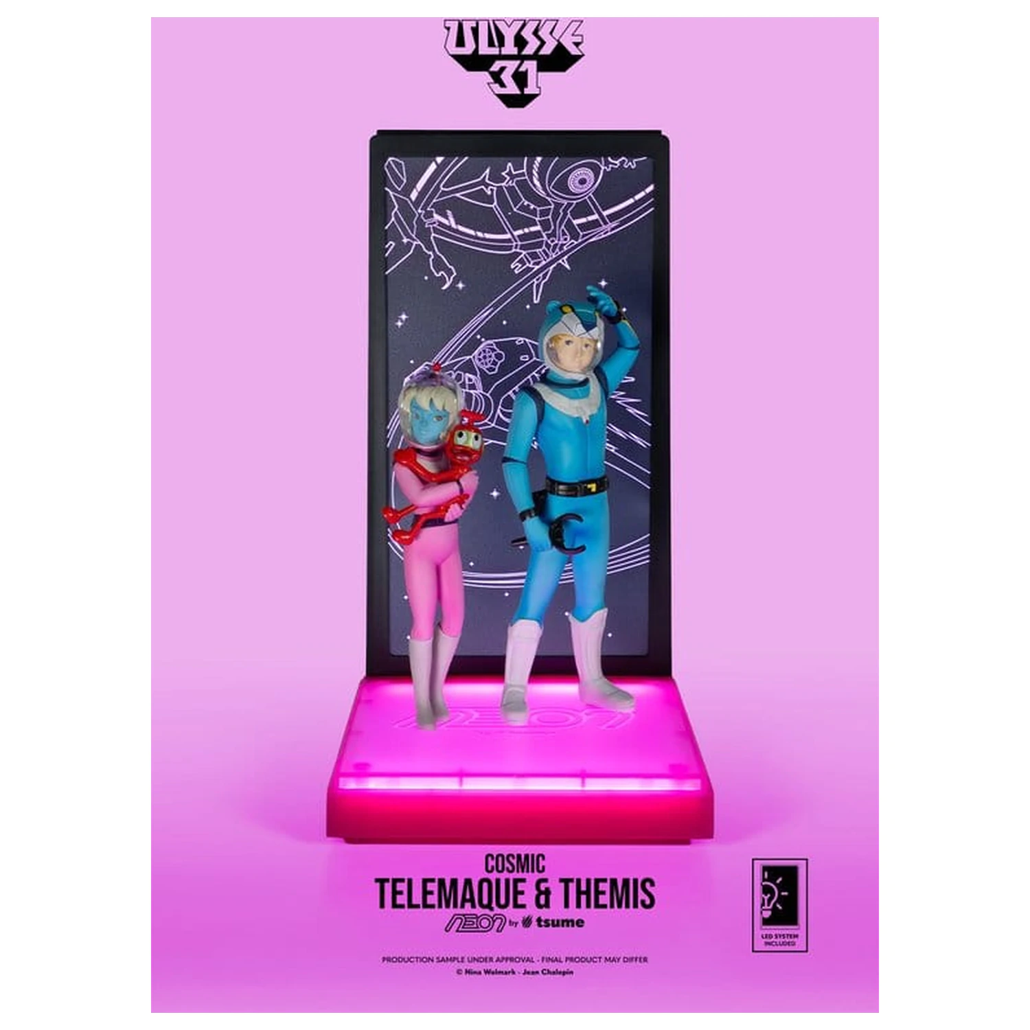 Ulysse 31 Neon figura 1/9 Telemachus & Themis Cosmic Version 20 cm fotografija proizvoda