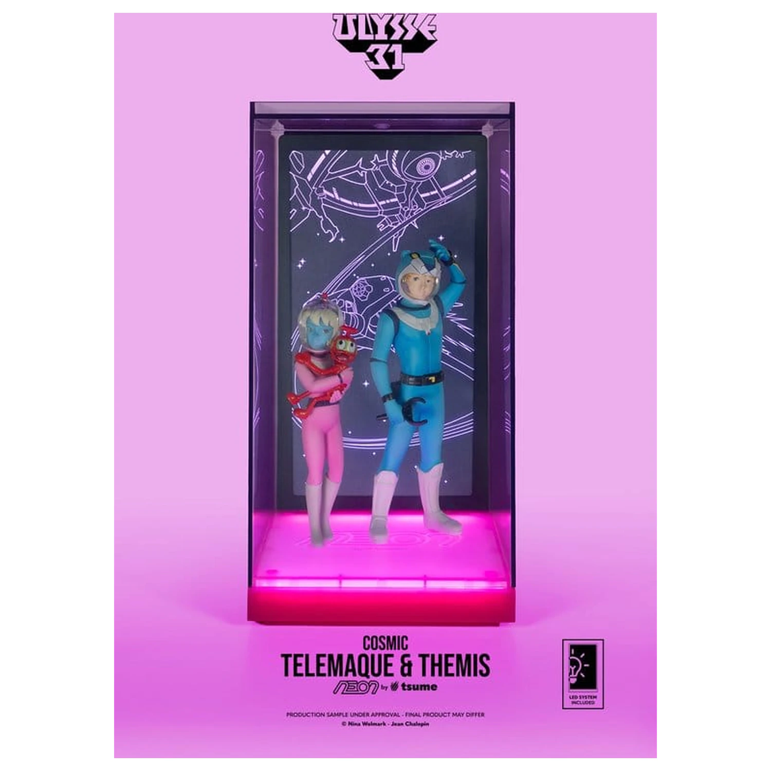 Ulysse 31 Neon figura 1/9 Telemachus & Themis Cosmic Version 20 cm fotografija proizvoda