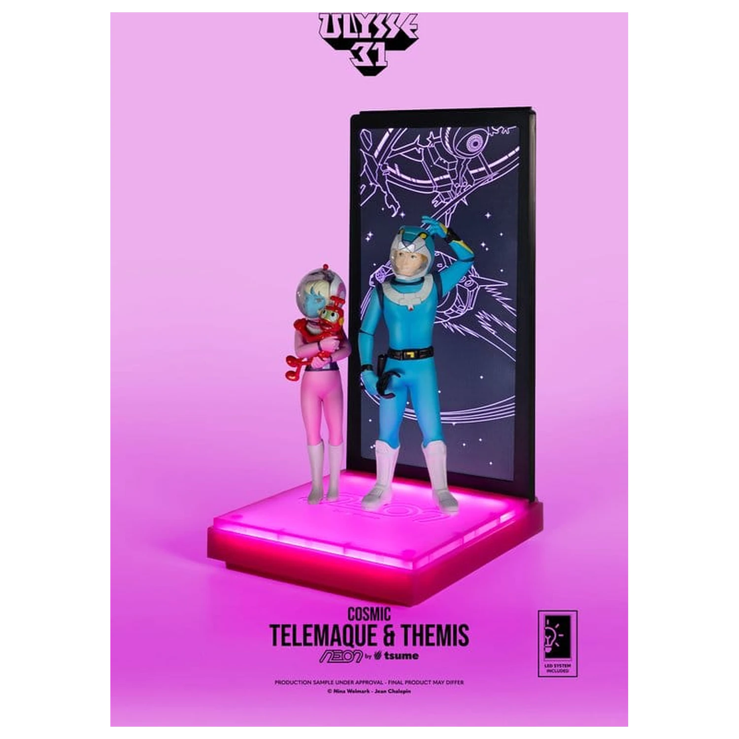Ulysse 31 Neon figura 1/9 Telemachus & Themis Cosmic Version 20 cm fotografija proizvoda