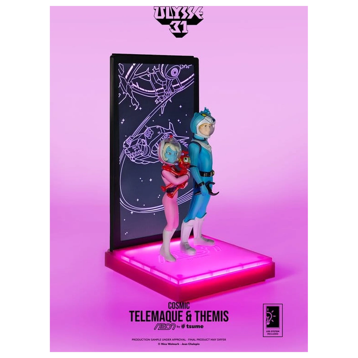 Ulysse 31 Neon figura 1/9 Telemachus & Themis Cosmic Version 20 cm fotografija proizvoda