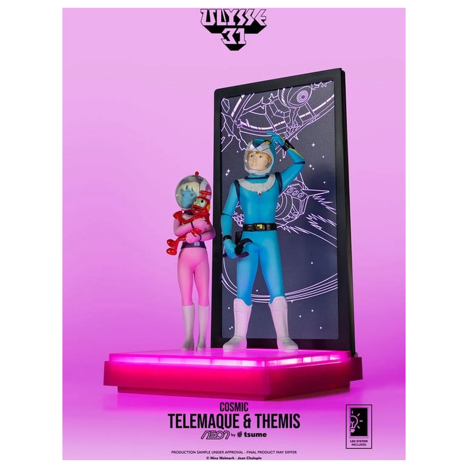 Ulysse 31 Neon figura 1/9 Telemachus & Themis Cosmic Version 20 cm fotografija proizvoda