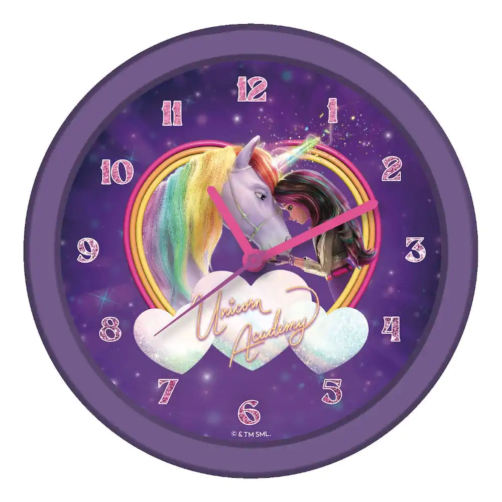 Unicorn Academy Zidni sat svijetli u mraku fotografija proizvoda