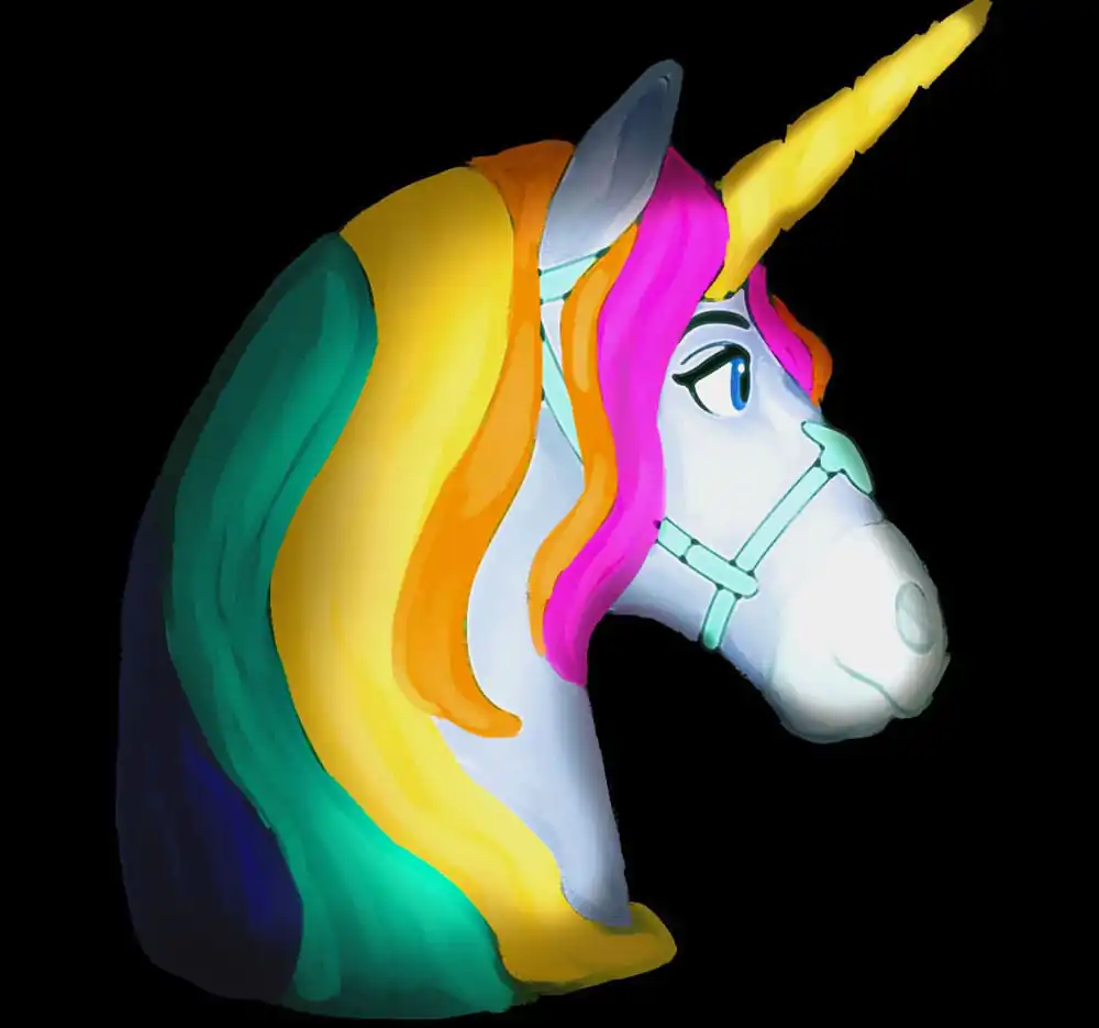 Unicorn Academy 3D LED Lampa Wildstar 18 cm fotografija proizvoda
