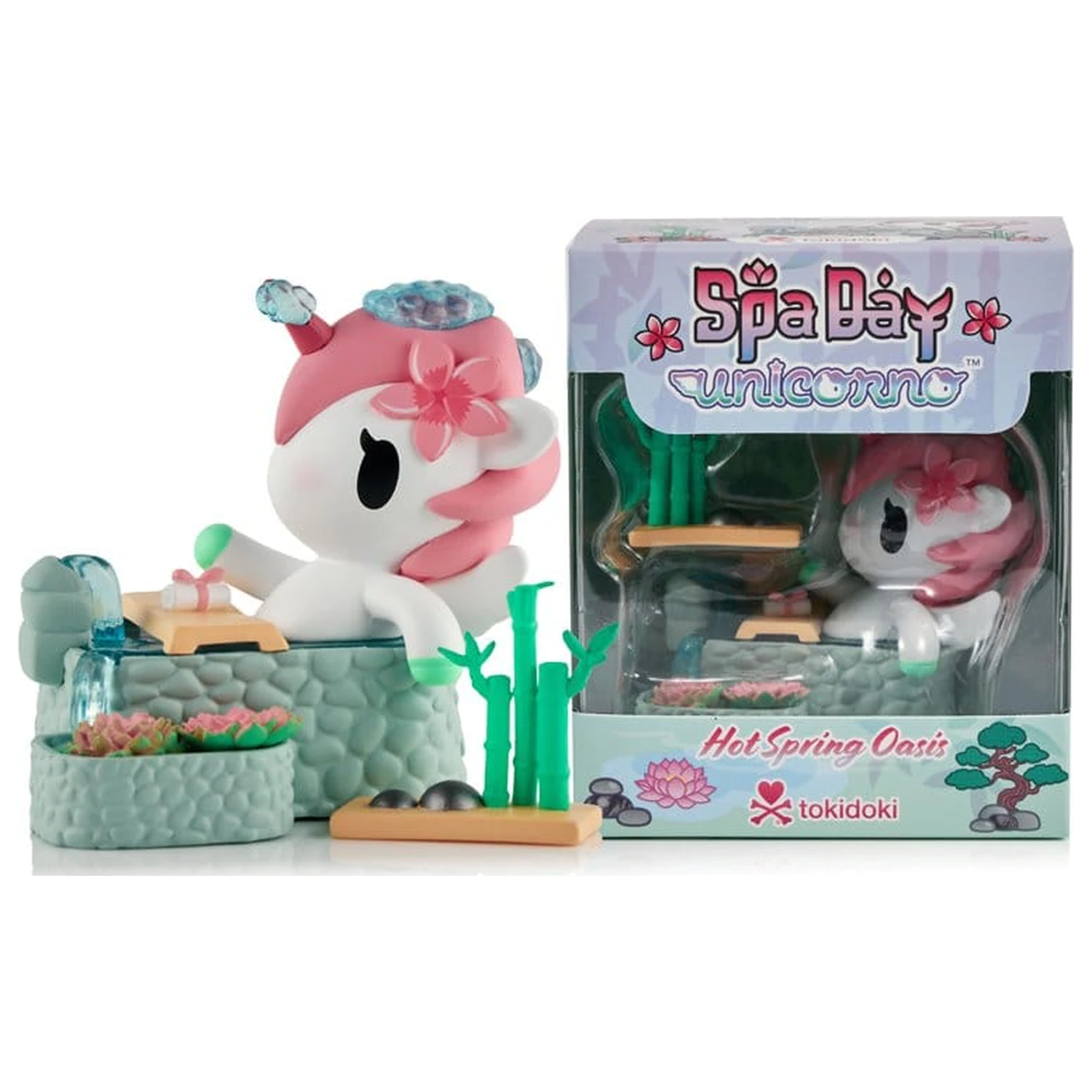Unicorno Window Box Figura Spa Day Hot Springs Oasis 7 cm fotografija proizvoda