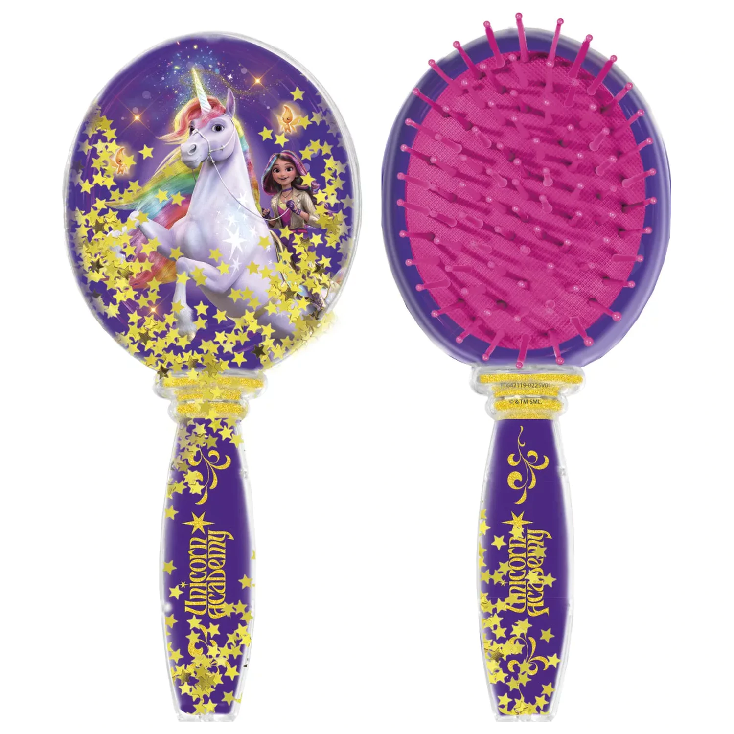 Unicorn Academy Star glitter četka za kosu, češalj 18 cm fotografija proizvoda