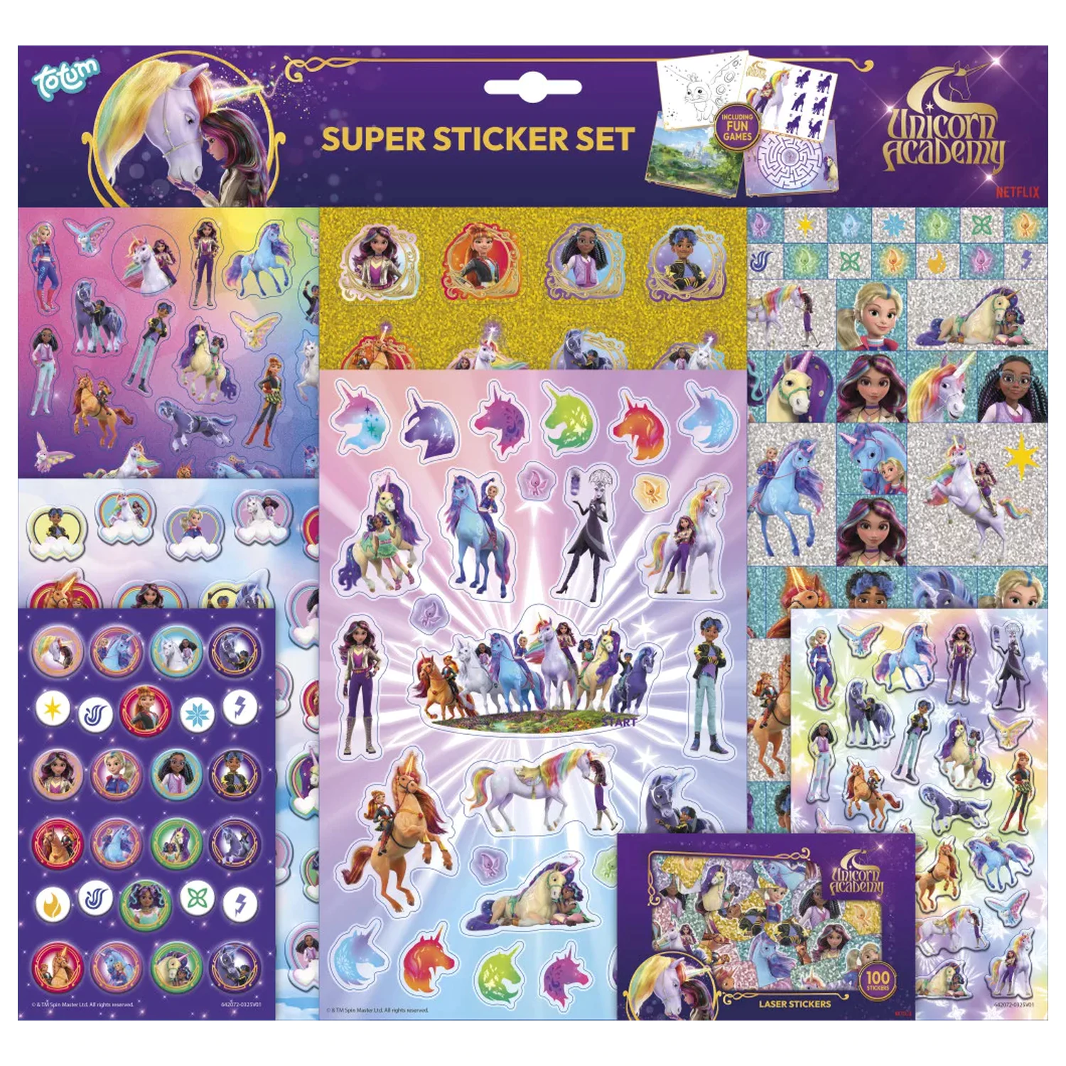 Unicorn Academy Super Set naljepnica s igračkom fotografija proizvoda