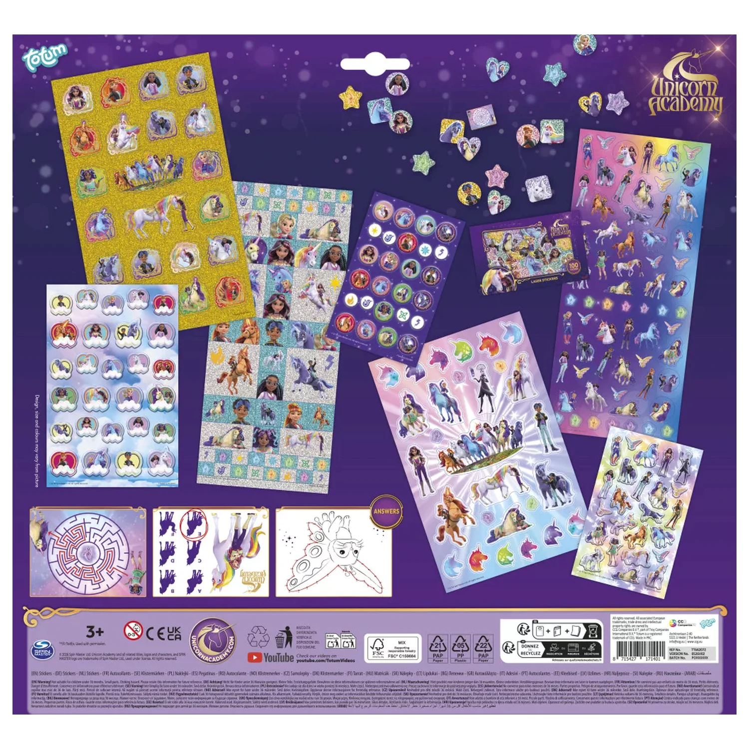 Unicorn Academy Super Set naljepnica s igračkom fotografija proizvoda