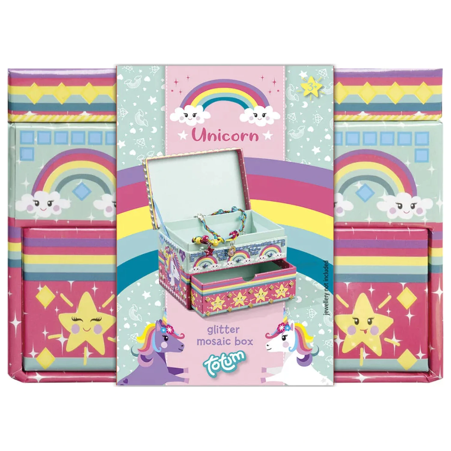 Unicorn Šarena Mozaik Kutija za Nakit fotografija proizvoda