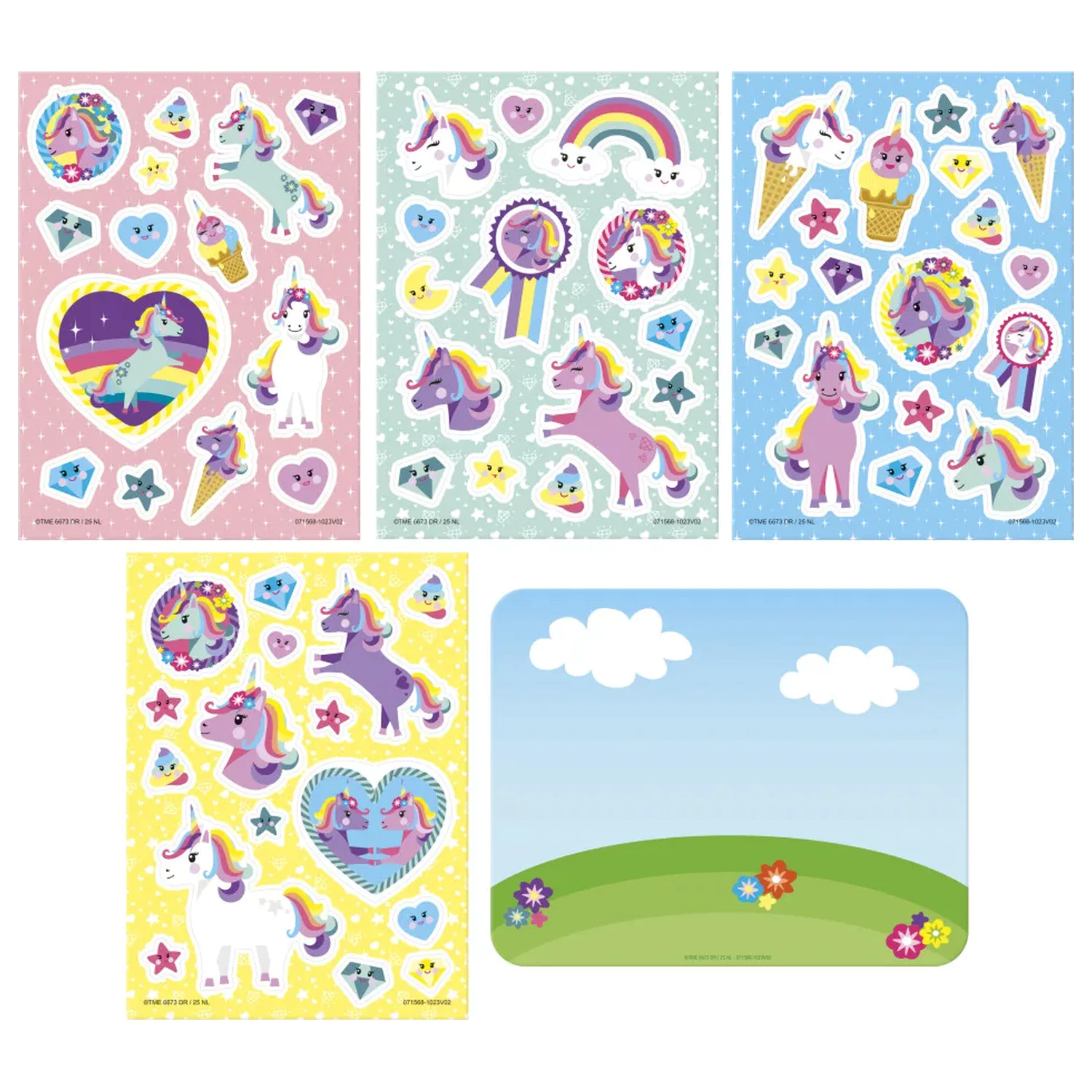 Unicorn Happy Window Cling Set fotografija proizvoda