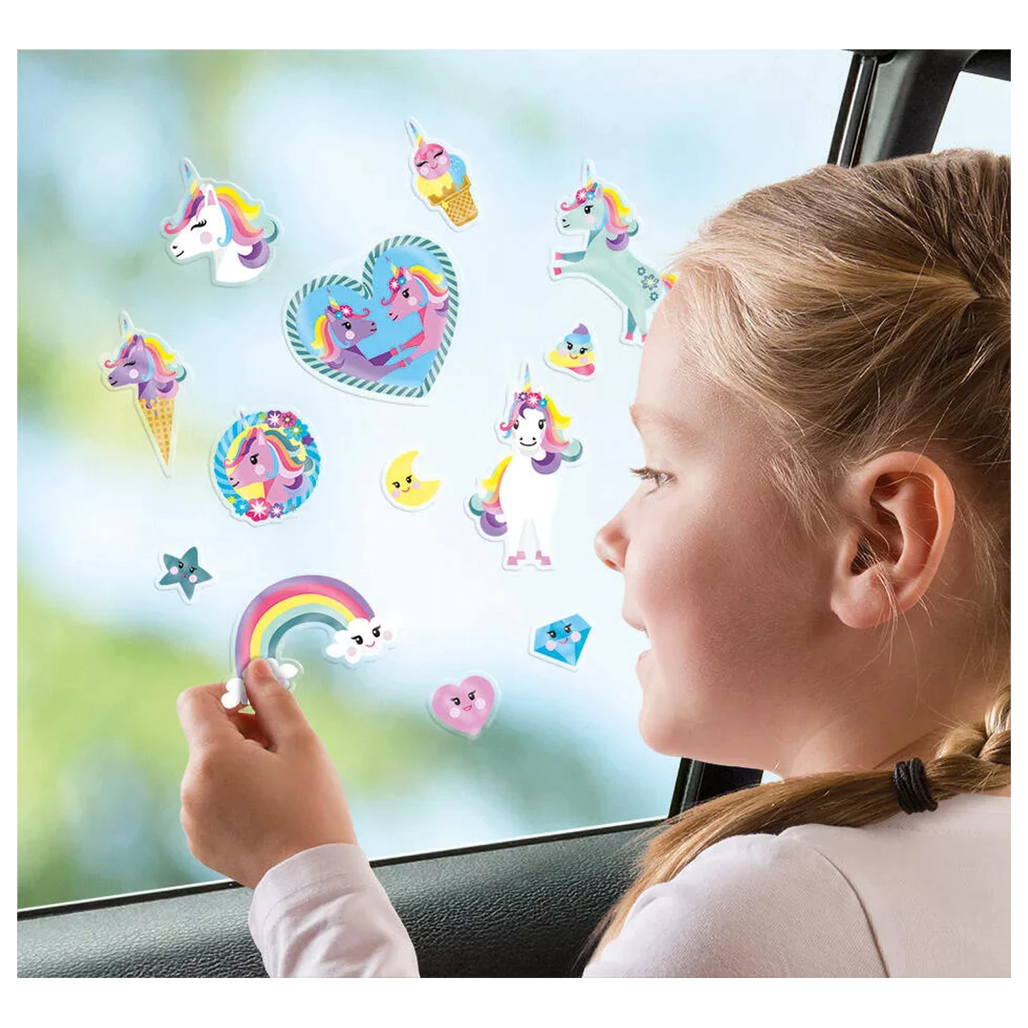 Unicorn Happy Window Cling Set fotografija proizvoda