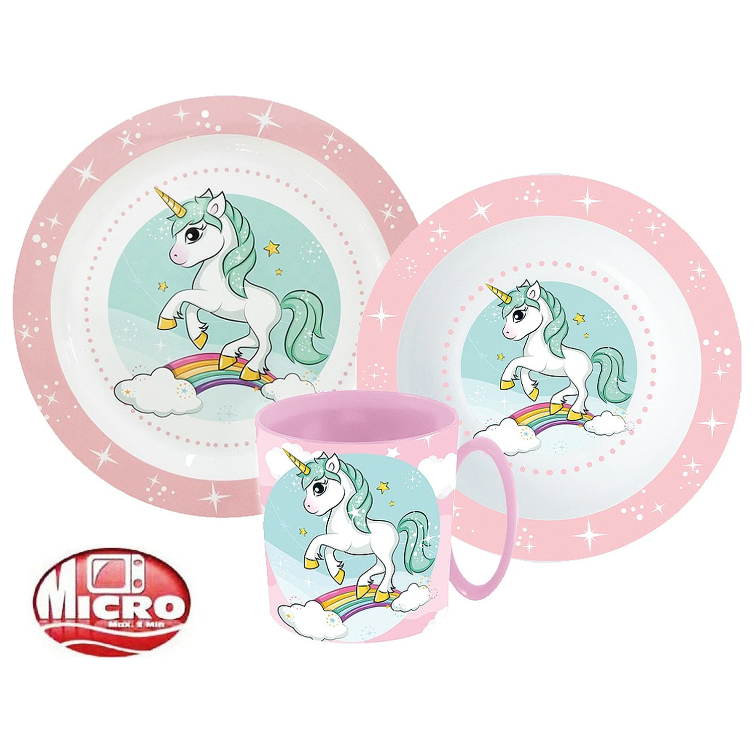Unicorn Range set posuđa za večeru, set od mikroplastike sa šalicom fotografija proizvoda
