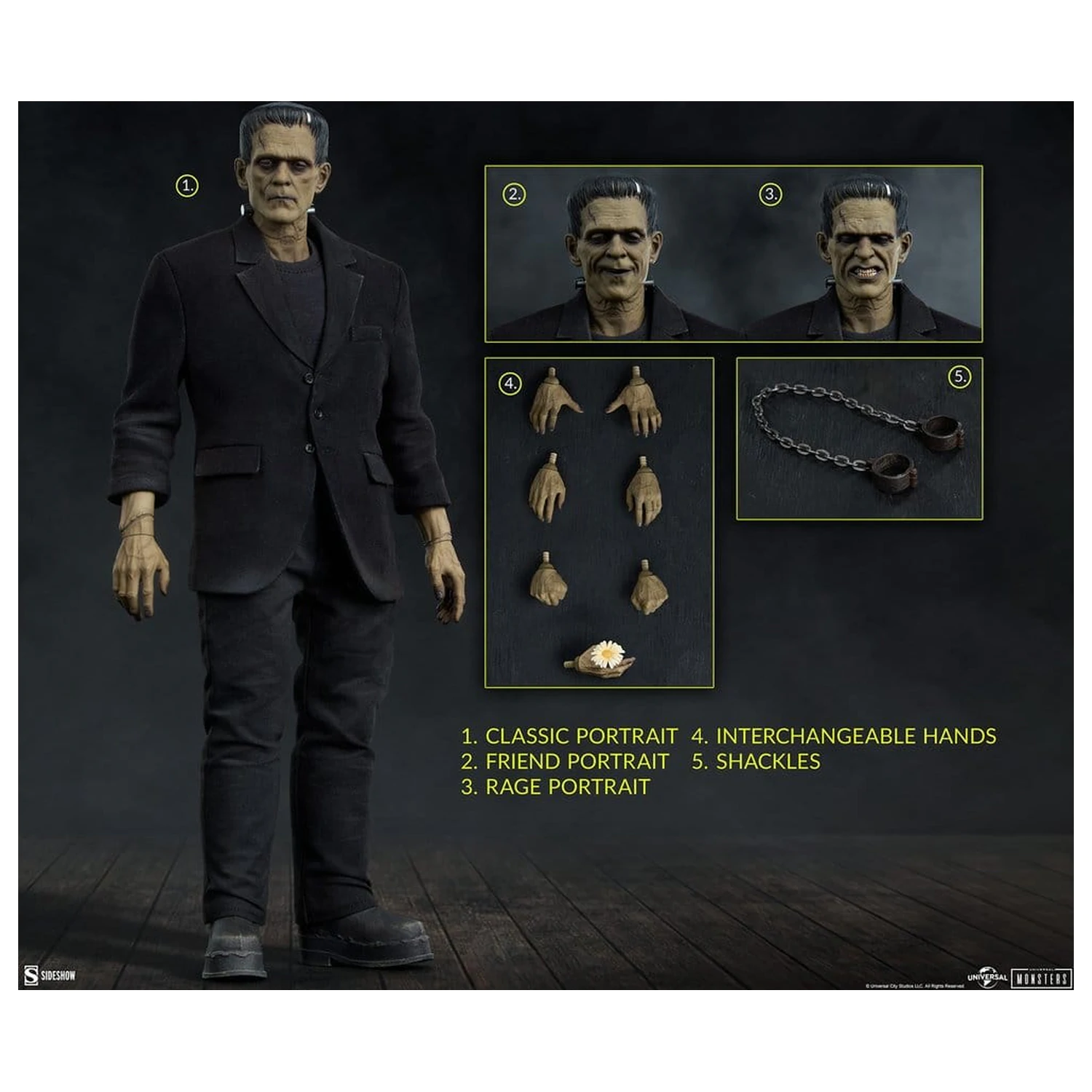 Universal Monsters figura 1/6 Frankenstein (Deluxe Edition) 33 cm fotografija proizvoda