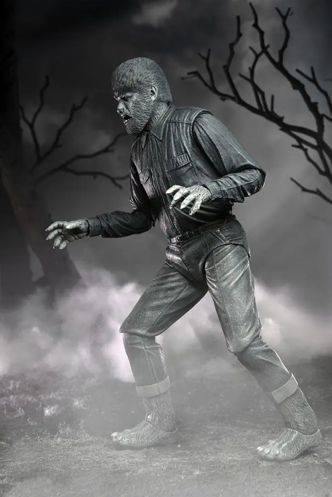 Universal Monsters akcijska figura Ultimate The Wolf Man (crno-bijela) 18 cm fotografija proizvoda