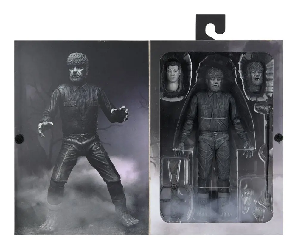 Universal Monsters akcijska figura Ultimate The Wolf Man (crno-bijela) 18 cm fotografija proizvoda