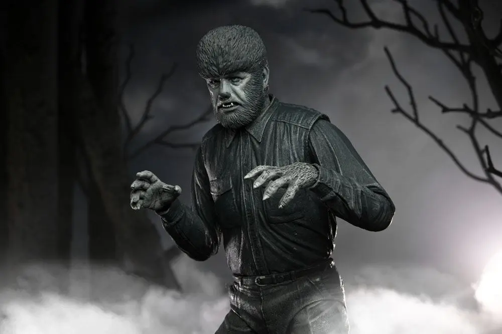 Universal Monsters akcijska figura Ultimate The Wolf Man (crno-bijela) 18 cm fotografija proizvoda