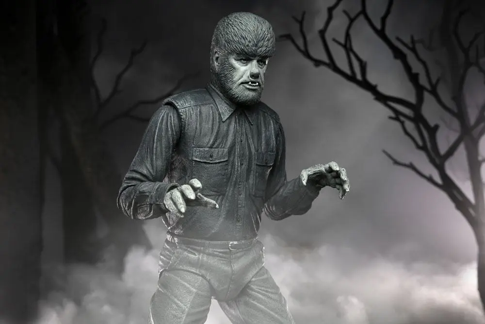 Universal Monsters akcijska figura Ultimate The Wolf Man (crno-bijela) 18 cm fotografija proizvoda