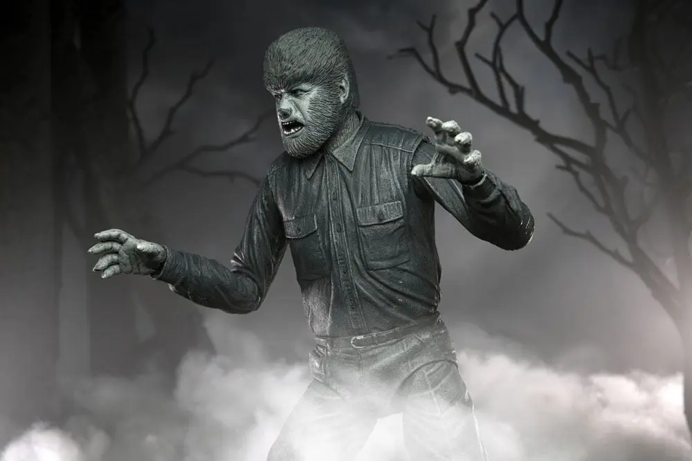 Universal Monsters akcijska figura Ultimate The Wolf Man (crno-bijela) 18 cm fotografija proizvoda