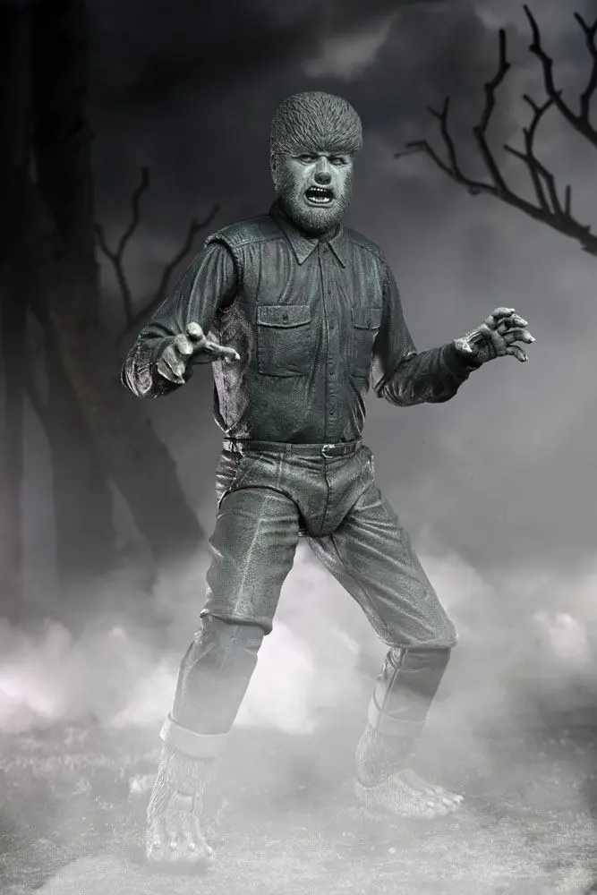 Universal Monsters akcijska figura Ultimate The Wolf Man (crno-bijela) 18 cm fotografija proizvoda