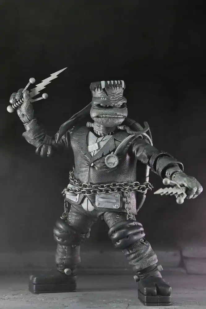 Universal Monsters x Teenage Mutant Ninja Turtles akcijske figure set od 4 figure Turtles Black & White 18 cm fotografija proizvoda