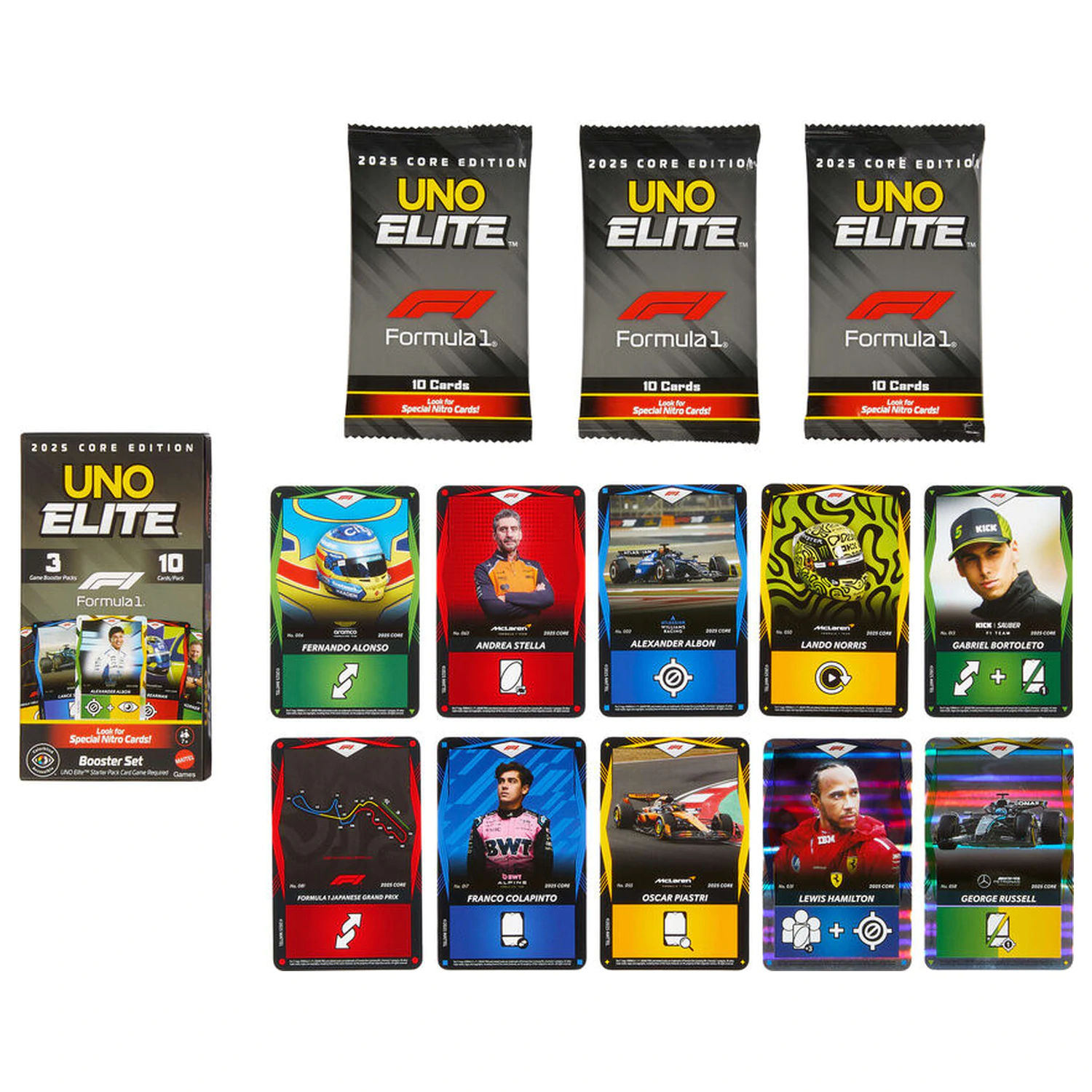 UNO Elite F1 Booster Pack kartaška igra fotografija proizvoda