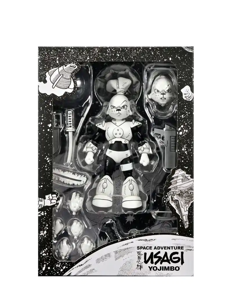 Usagi Yojimbo akcijska figura Space Usagi Yojimbo crno-bijela figura 18 cm fotografija proizvoda