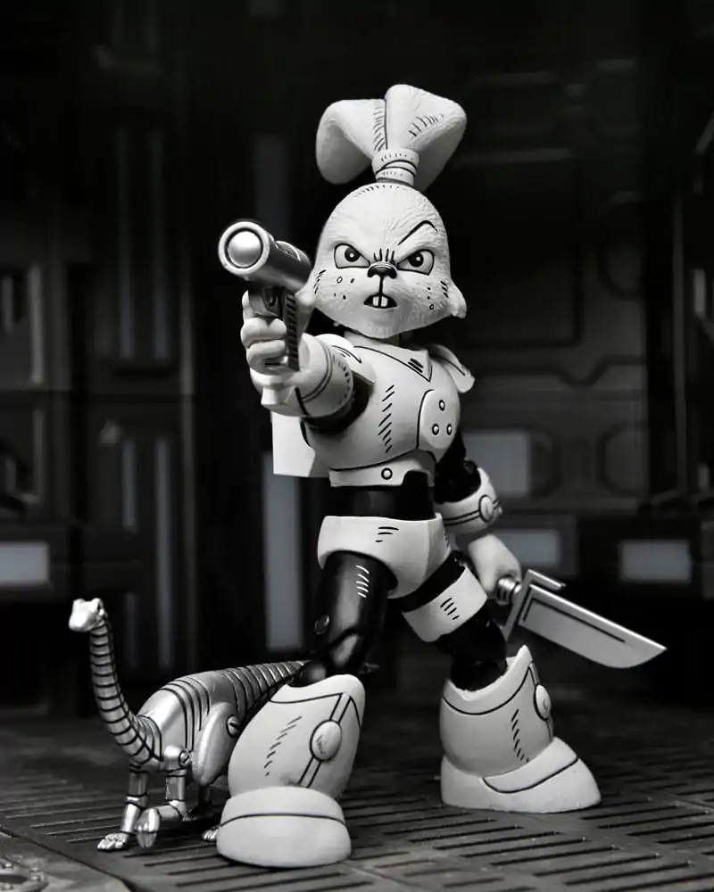 Usagi Yojimbo akcijska figura Space Usagi Yojimbo crno-bijela figura 18 cm fotografija proizvoda