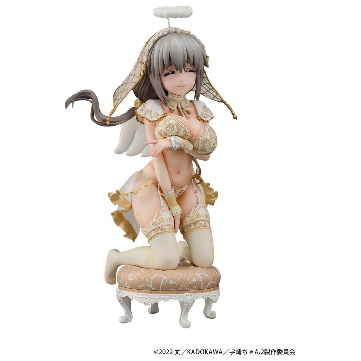 Uzaki-chan Wants to Hang Out! PVC Statua 1/7 Tsuki Uzaki Angel Ver. 19 cm fotografija proizvoda