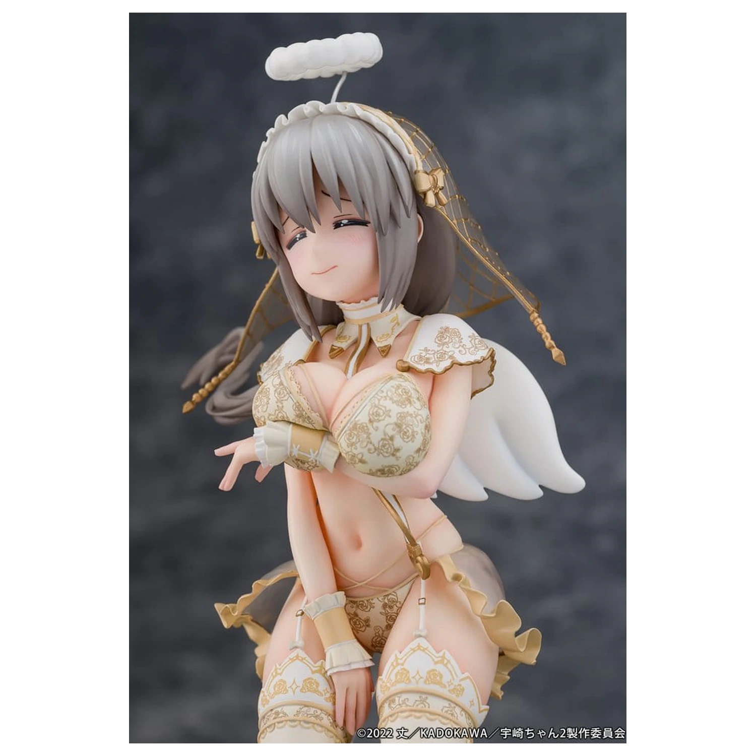 Uzaki-chan Wants to Hang Out! PVC Statua 1/7 Tsuki Uzaki Angel Ver. 19 cm fotografija proizvoda