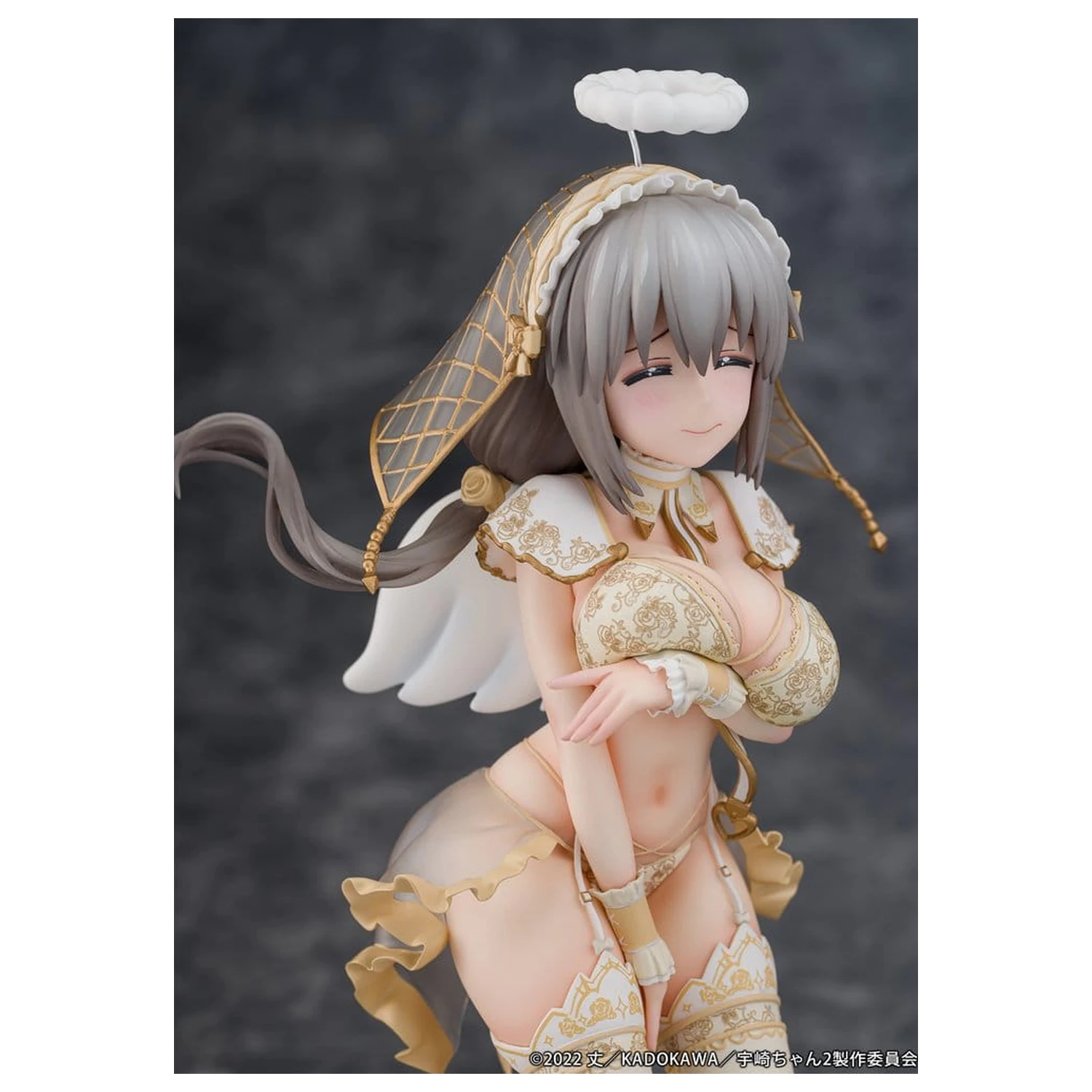 Uzaki-chan Wants to Hang Out! PVC Statua 1/7 Tsuki Uzaki Angel Ver. 19 cm fotografija proizvoda