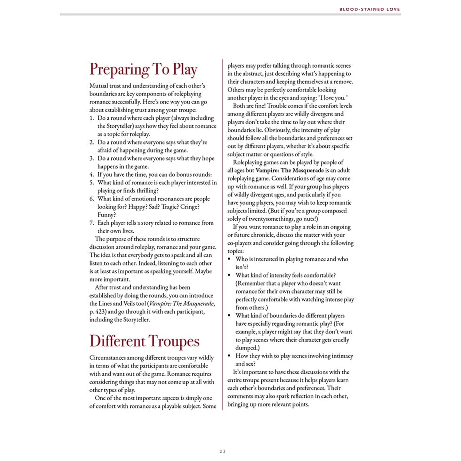 Vampire: The Masquerade 5th Edition RPG knjiga Blood-Stained Love Sourcebook *Englische Version* fotografija proizvoda