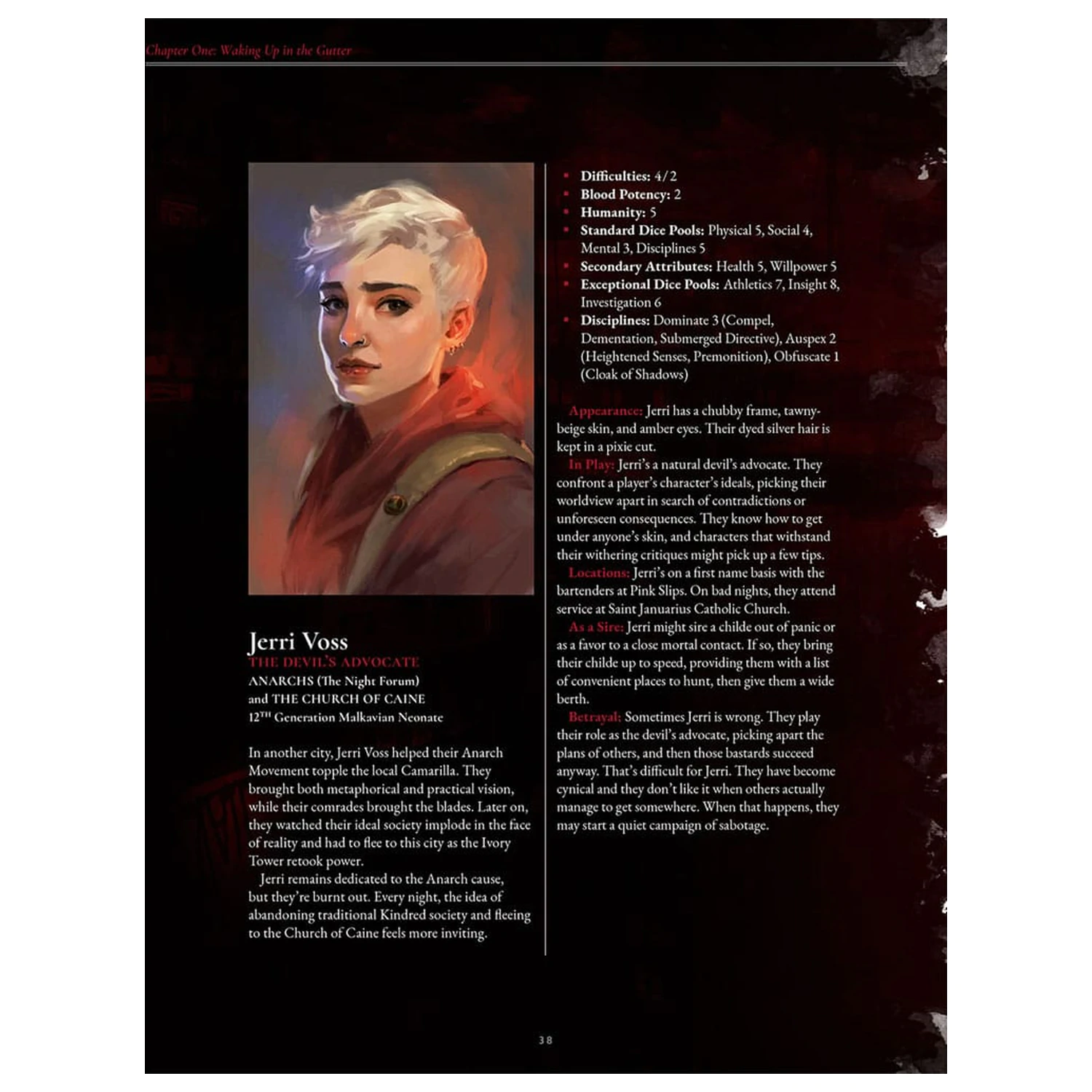 Vampire: The Masquerade 5th Edition RPG knjiga The Crimson Gutter Chronicle Book *Englische Version* fotografija proizvoda