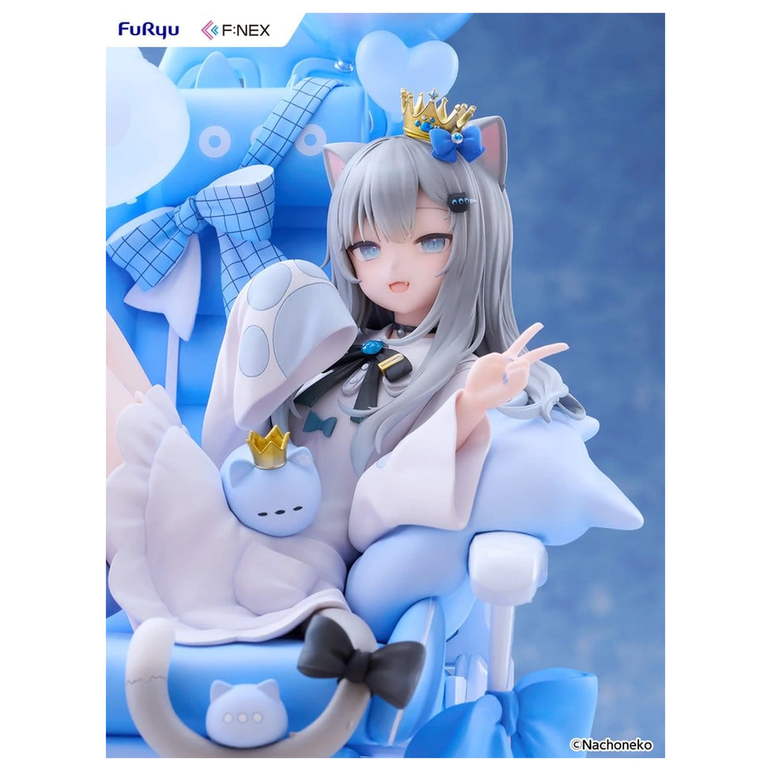 Virtual YouTuber F:NEX PVC figura 1/7 Nachoneko Birthday Ver. 24 cm fotografija proizvoda